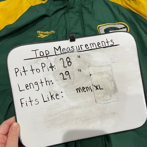 Vintage 90s men's Pro Line Reebok Green Bay Packers NFL Football Puffer Jacket‎ - Picture 11 of 11